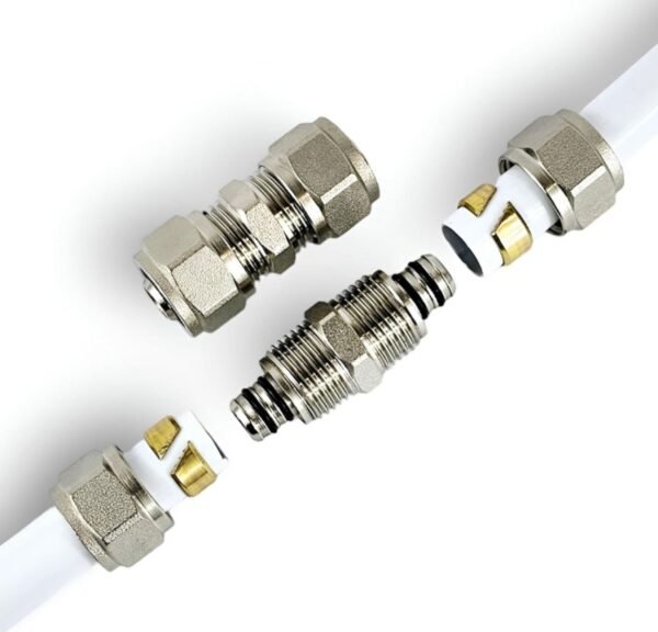 Underfloor Heating Pipe Repair Coupler for 12MM Pipe PERT-AL-PERT or PEX-AL-PEX